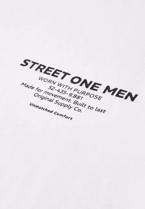 T-Shirt mit Logo-Print bright white