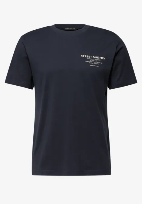 T-Shirt mit Logo-Print dark ink blue