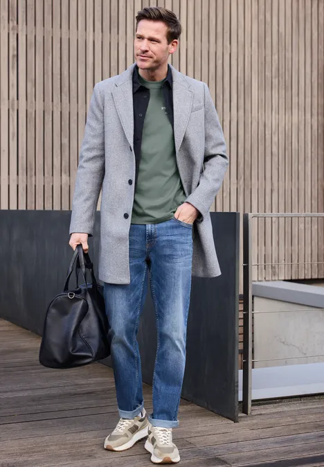 T-Shirt mit Logo-Print dusty mint T-Shirt mit Logo-Print dusty mint