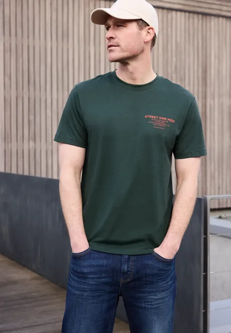 T-Shirt mit Logo-Print sea green