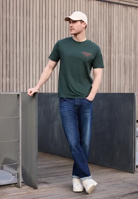 T-Shirt mit Logo-Print sea green