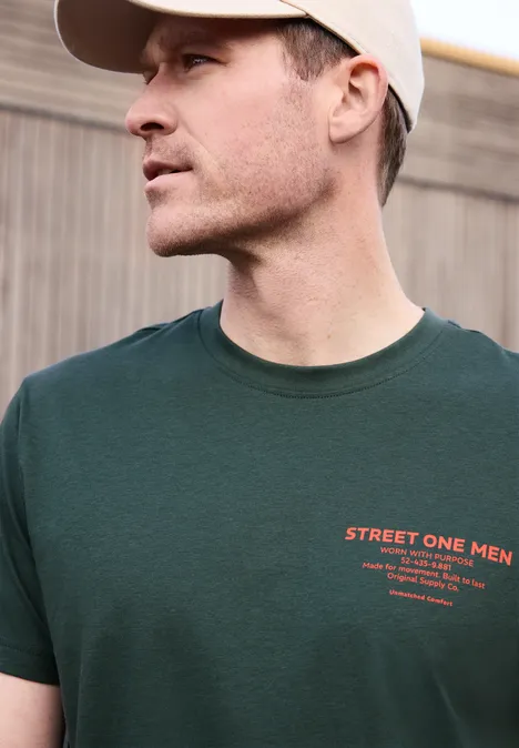 T-Shirt mit Logo-Print sea green