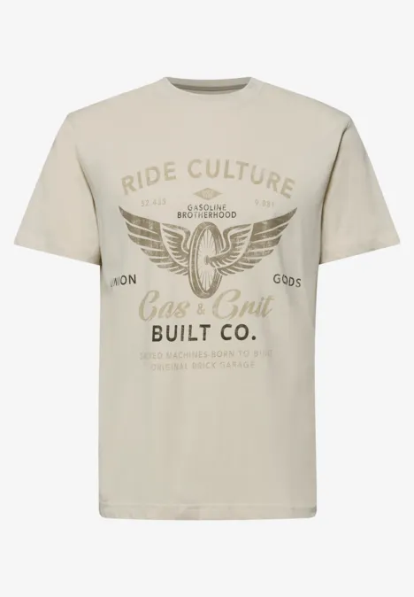 T-Shirt mit Frontprint white sand