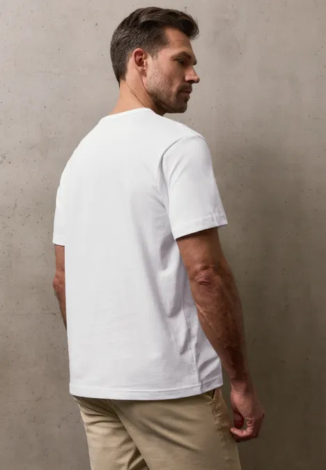 T-Shirt mit kleinem Print bright white