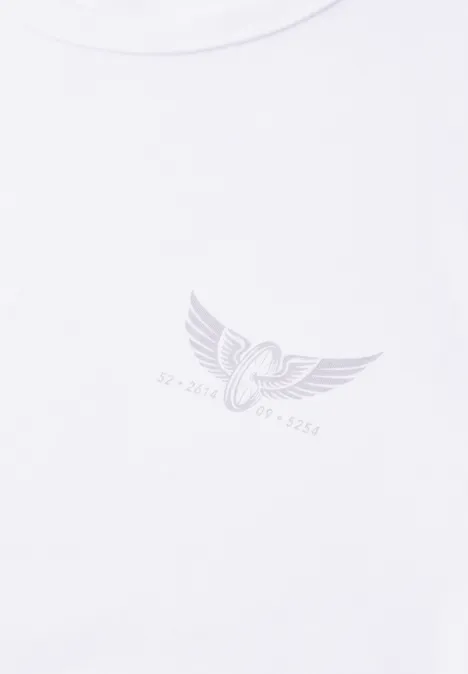 T-Shirt mit kleinem Print bright white