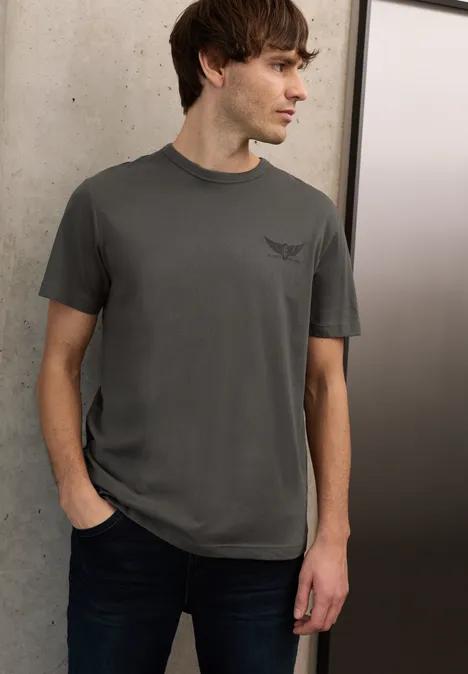 T-Shirt mit kleinem Print oil grey