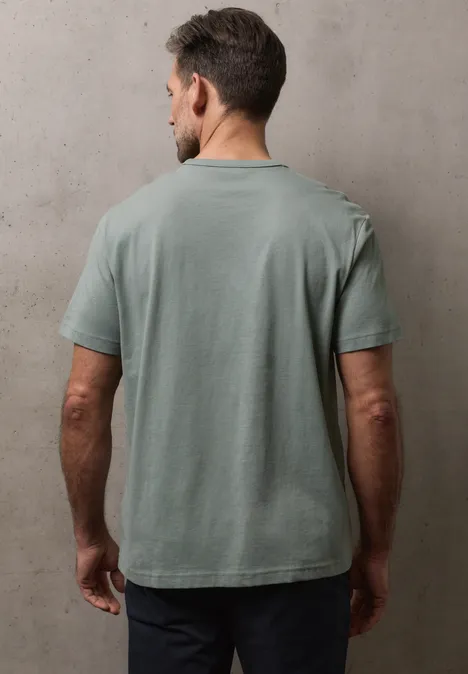 T-Shirt mit kleinem Print dusty mint