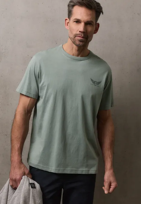 T-Shirt mit kleinem Print dusty mint