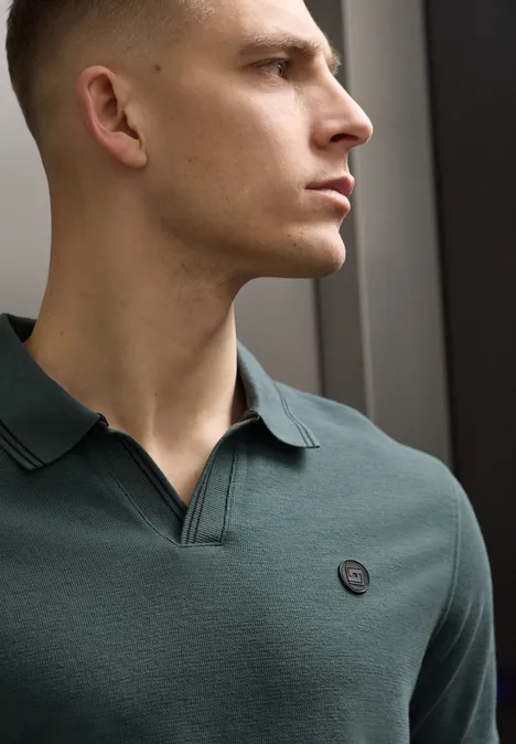 Polo structuré sea green