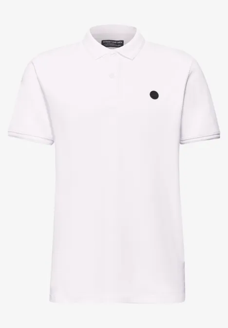 Basic Komfort-Poloshirt bright white
