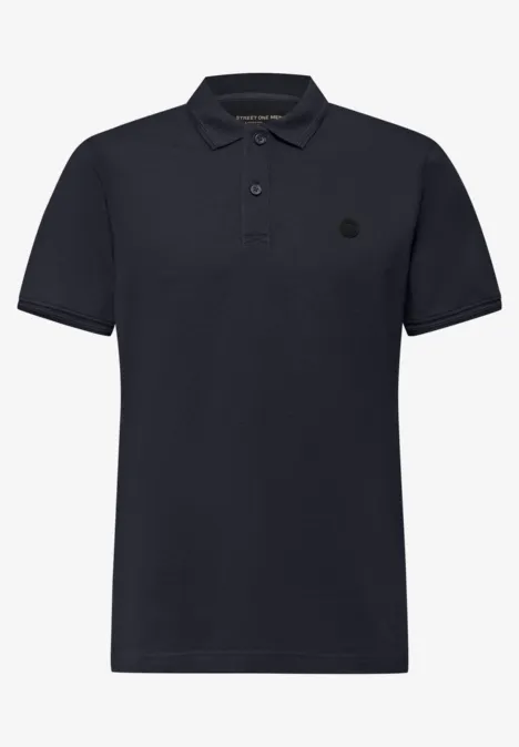 Basic Komfort-Poloshirt dark ink blue