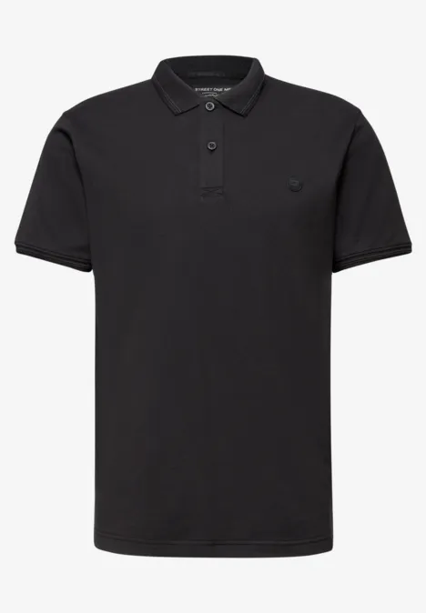 Basic Poloshirt basic black
