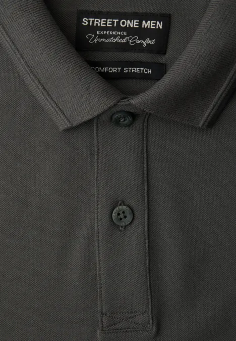 Komfort Stretch Poloshirt oil grey