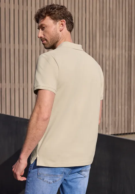 Koszulka Polo Basic raw beige