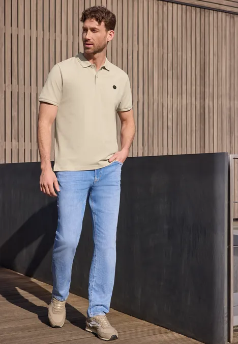 Koszulka Polo Basic raw beige