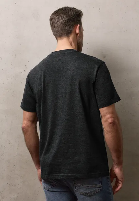 T-Shirt mit Brusttasche basic black