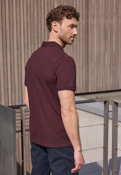 Koszulka polo Basic comfort burnt crimson red