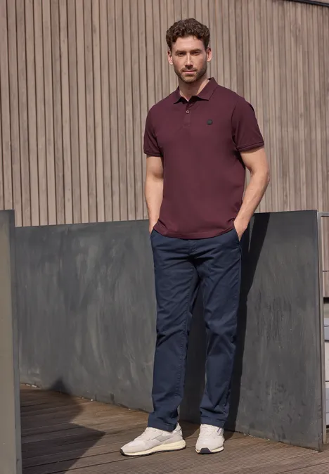 Koszulka polo Basic comfort burnt crimson red