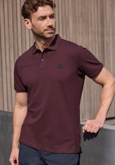 Koszulka polo Basic comfort burnt crimson red