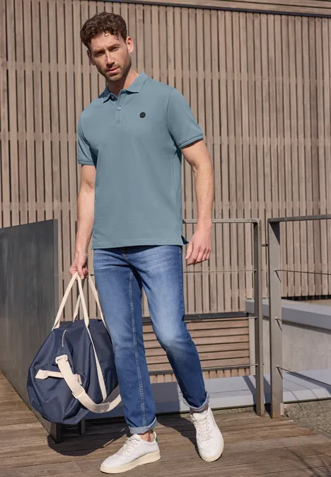 Koszulka polo Basic comfort lake blue