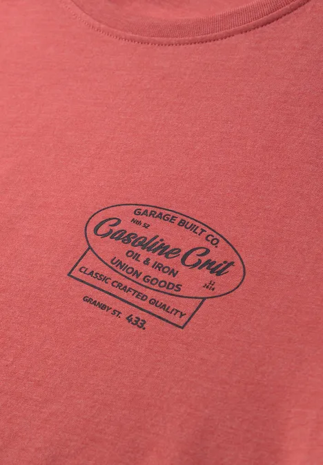 T-shirt avec chestprint dull coral