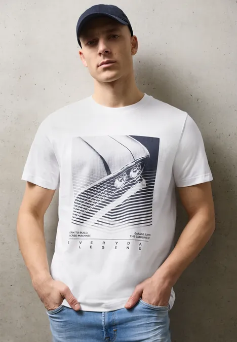 T-shirt avec impression sur le devant bright white