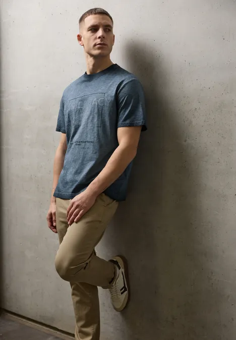 T-shirt Garment Dye dark ink blue