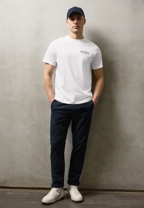 T-shirt avec backprint bright white