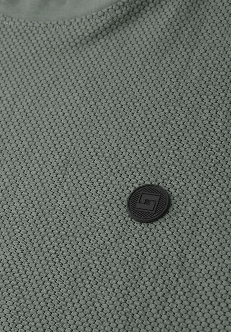 T-Shirt mit Struktur dusty mint