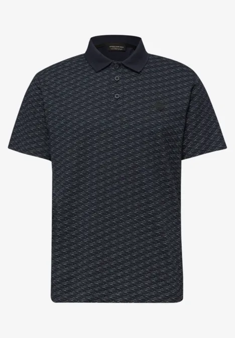 Poloshirt met patroon dark ink blue