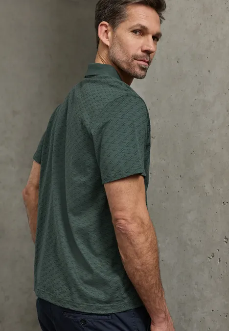 Polo à motifs sea green