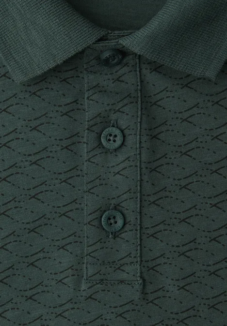 Polo à motifs sea green