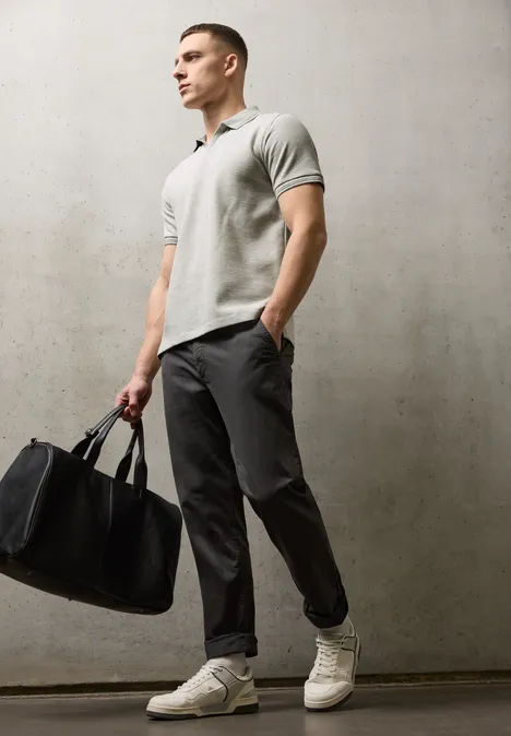 Polo en couleur unie white sand