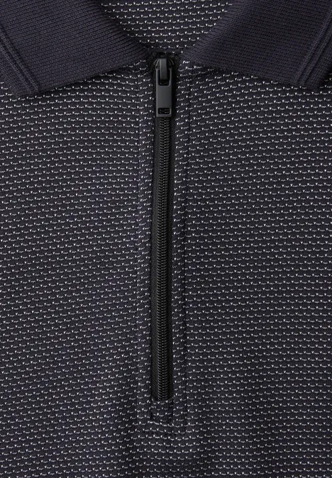 Poloshirt met korte mouwen en rits dark ink blue Poloshirt met korte mouwen en rits dark ink blue