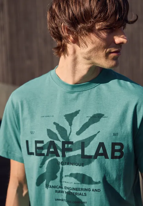 Koszulka z okrągłym dekoltem i nadrukiem caribbean green