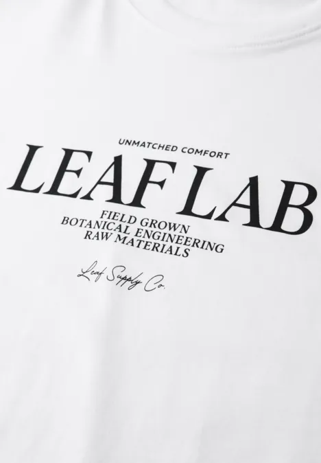 Shirt met ronde hals en borstprint bright white