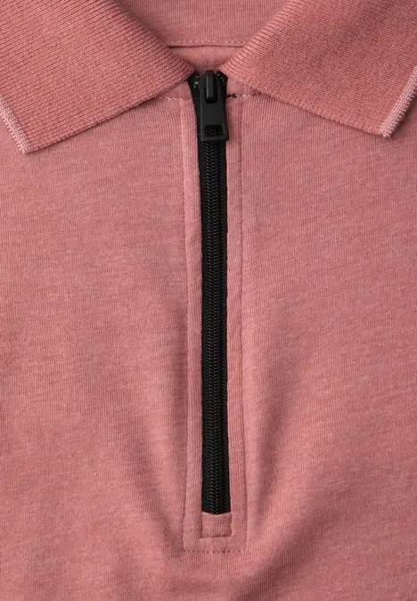 Kurzarm Poloshirt im Melange-Look sunrise red Kurzarm Poloshirt im Melange-Look sunrise red