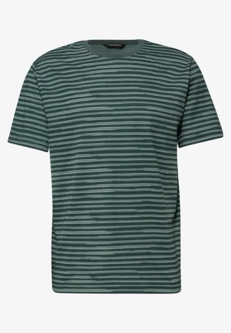 T-shirt à col rond et imprimé allover sea green