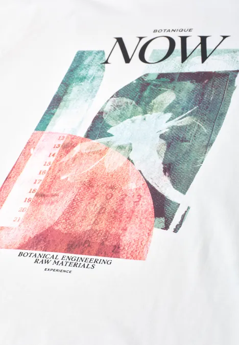 T-Shirt mit Rundhals und Fotoprint bright white