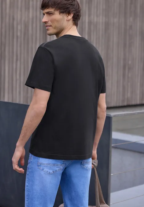 T-Shirt mit Rundhals und Fotoprint dark ink blue