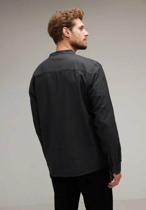 Overhemd met structuur Black