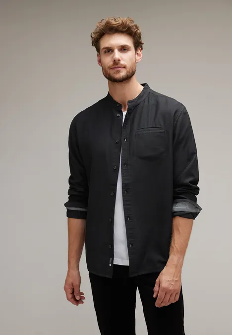 Overhemd met structuur Black