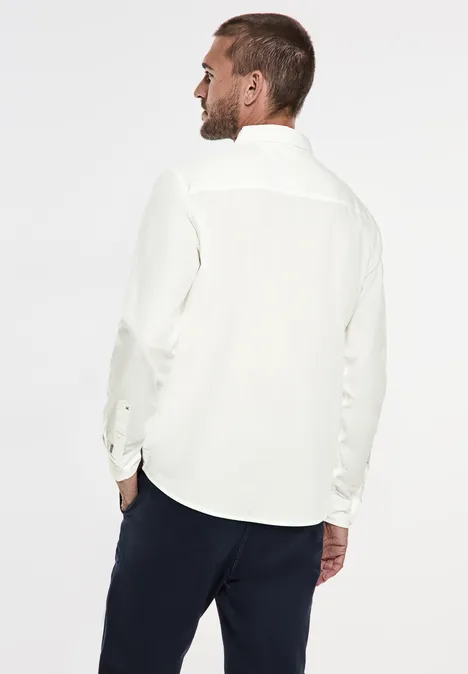 Popeline overhemd broken white