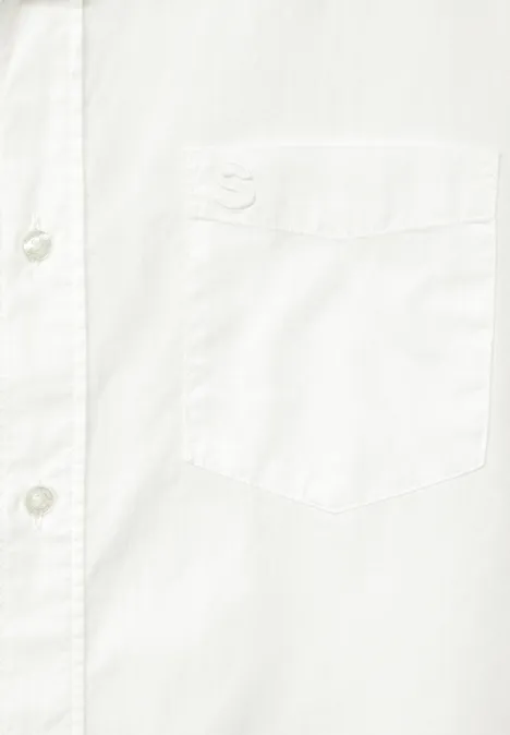 Popeline overhemd broken white