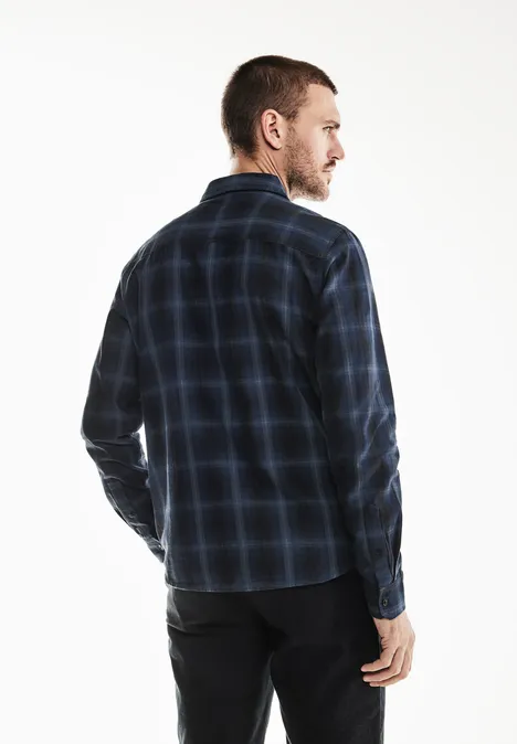 Geruit overhemd dark dust blue