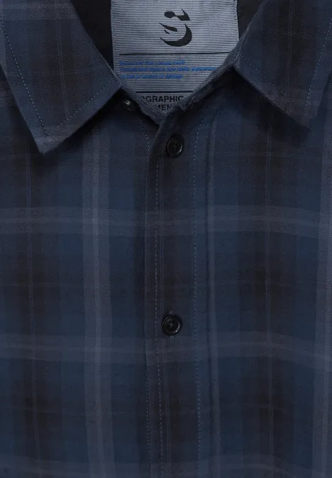 Geruit overhemd dark dust blue