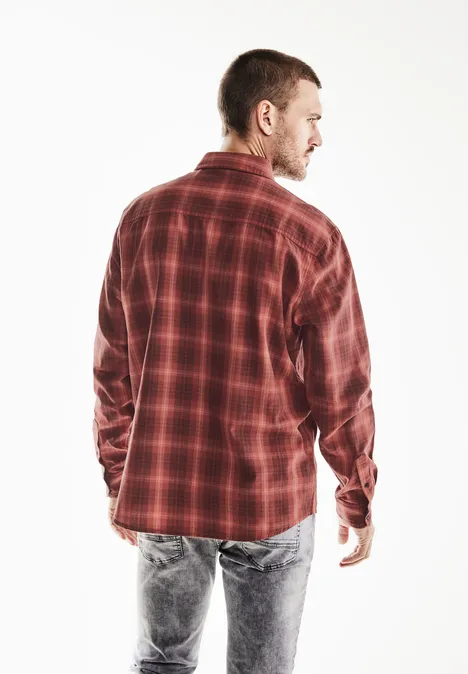 Geruit overhemd rusty red