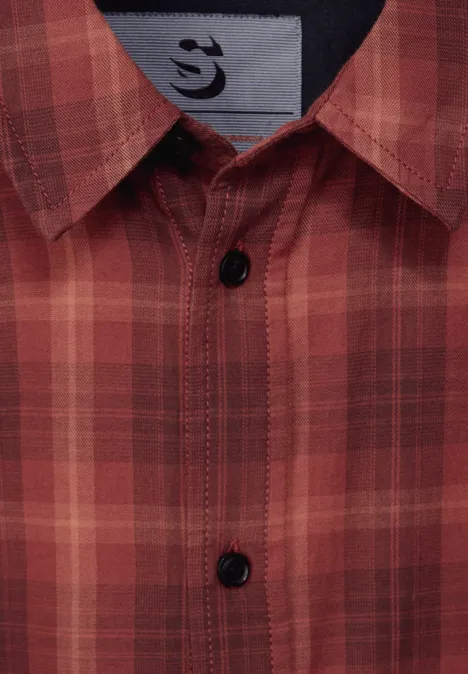Geruit overhemd rusty red