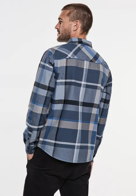 Overhemd met ruitpatroon dust blue