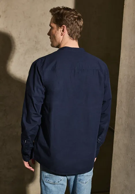 Popeline overhemd eclipse blue
